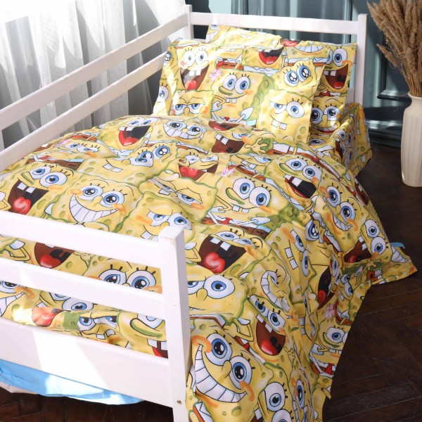Фото - Комплект постільної білизни MirSon Ranforce Elite 17-0804 Funny Sponge Bob 220х240 (2200011447865)